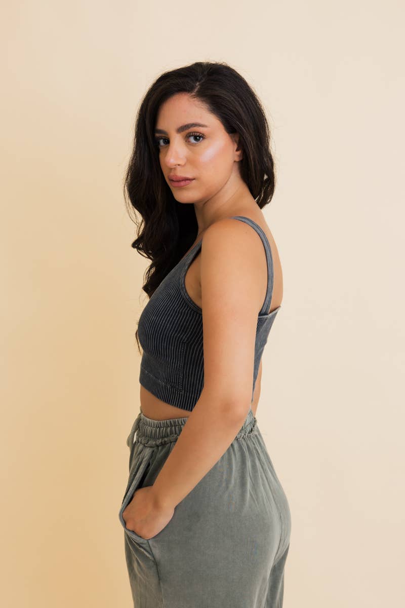 Leto Accessories - Vente Brassière – femme - Soutien-gorge rembourré côtelé lavé Just Breathe8