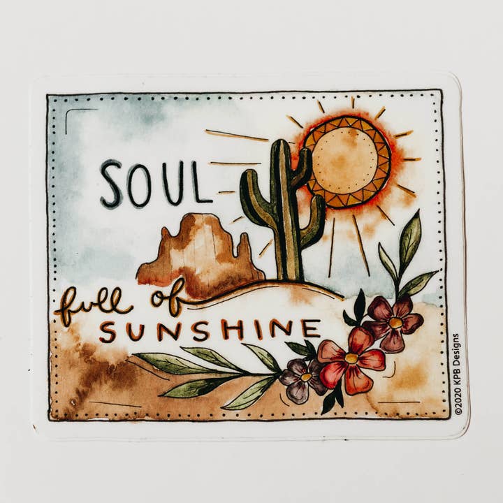 Soul Full of Sunshine Vinyl Sticker for wholesale by Sticker Girl