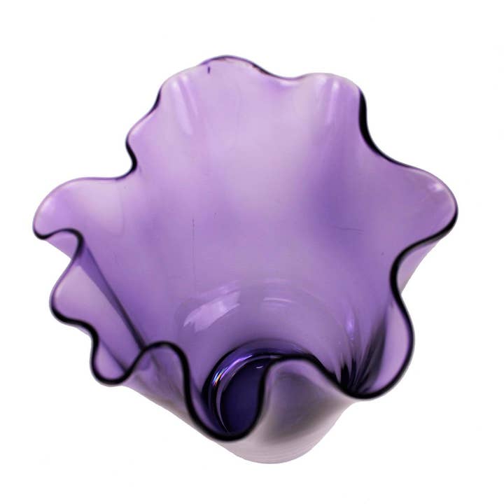 Signature Home Collection GmbH - Wholesale Vase - Purple wavy glass flower vase hand blown table vase