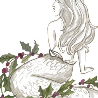 Jessica Frasz Studio - Wholesale Season's Greetings Card - Holiday Mermaid Box Set of Greeting Cards2