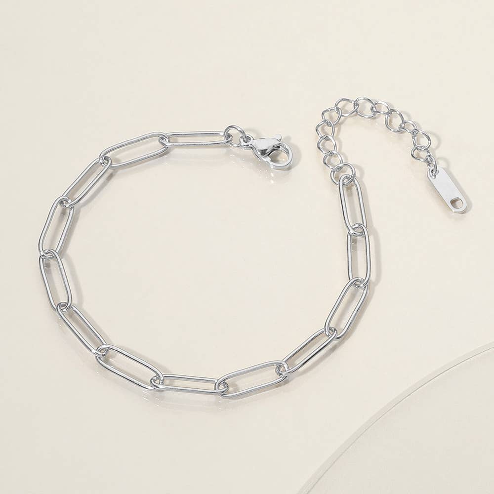 Sensibling Corp. - Wholesale Link & Chain Bracelet - Stainless Steel Paperclip Chain Bracelet3