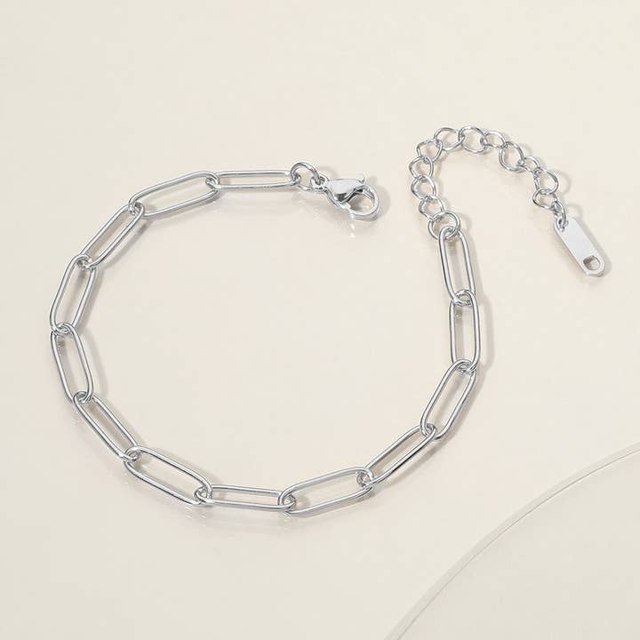 Sensibling Corp. - Wholesale Link & Chain Bracelet - Stainless Steel Paperclip Chain Bracelet3