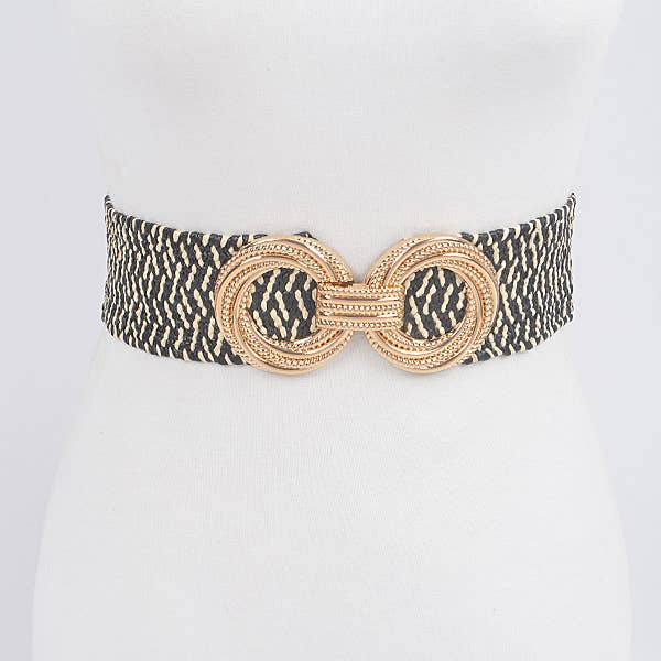 3AM BY H&D ACCESSORIES - Wholesale Belt - Women's - Metal Buckle Stretch Waist Belt