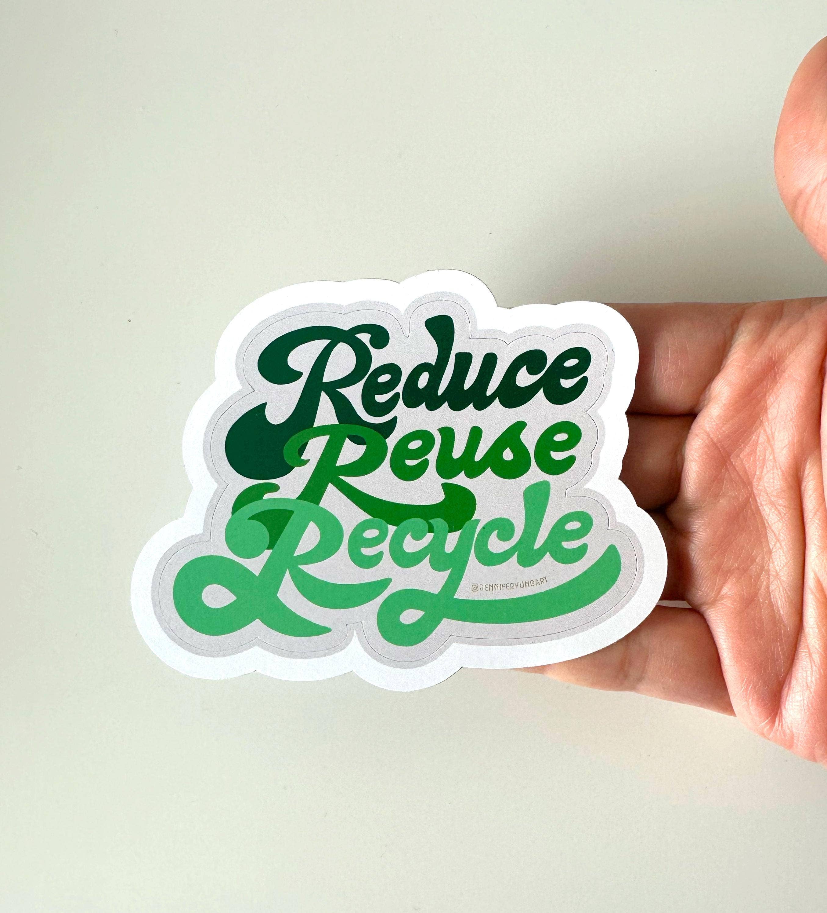 Jennifer Yung Art - Wholesale Sticker - Eco-Lover Sustainable Recycle Compost Earth Day Sticker Set4