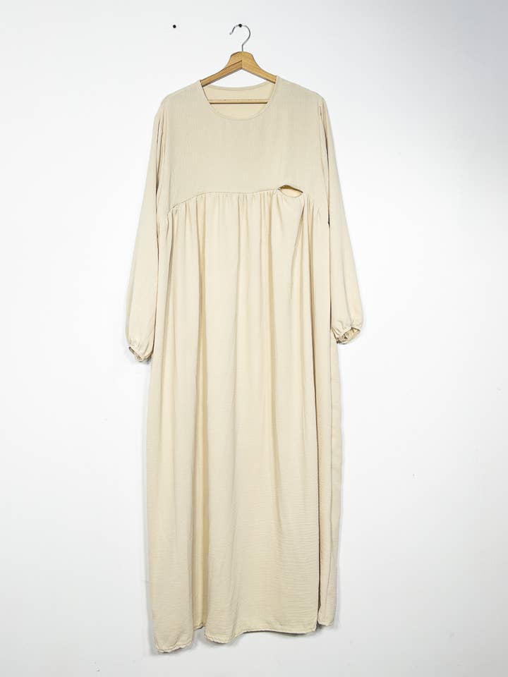 Nursing abaya in jazz with zip opening REF:RO2512JAZZ for wholesale by IDEAL OUTFIT