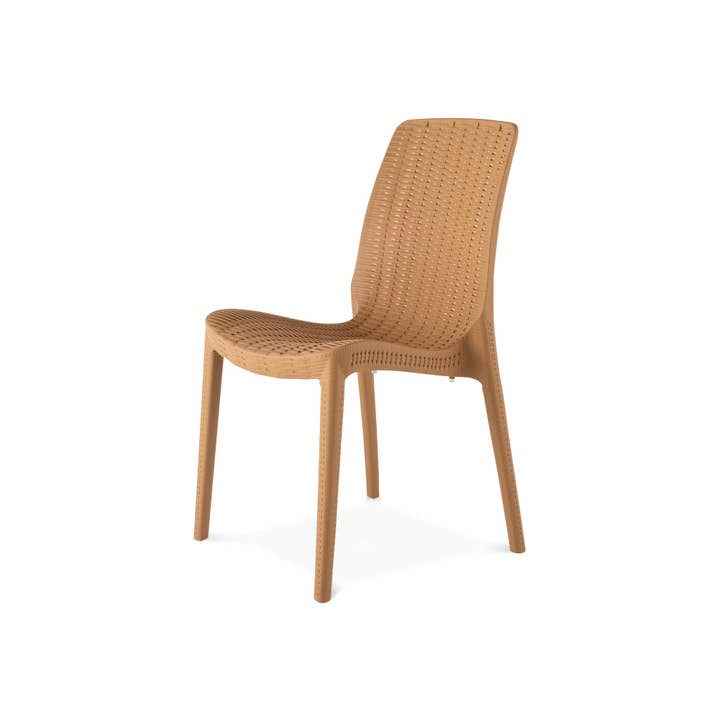 Sedia da pranzo impilabile Lagoon RUE 7025 in rattan - 2 pezzi/set per la vendita all'ingrosso da parte di Lagoon Furniture America Corp