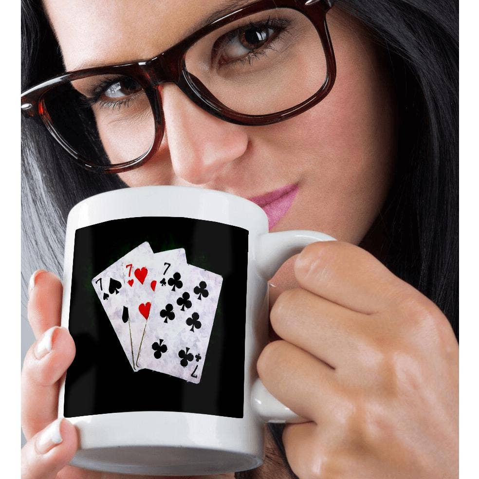 3dRose - Wholesale Coffee Mug - 3dRose, Blackjack Twenty One combination - Seven, Seven, Seven, Mug9