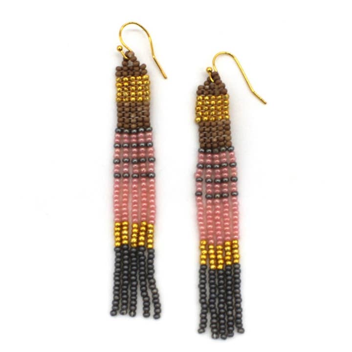 Brincos Color Block - FLAMINGO por atacado de La Casa Cotzal S.A.