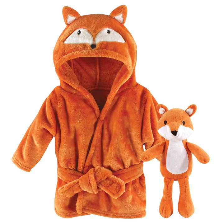 Hudson Baby Plush Bathrobe and Toy Set, Fox for wholesale by BabyVision