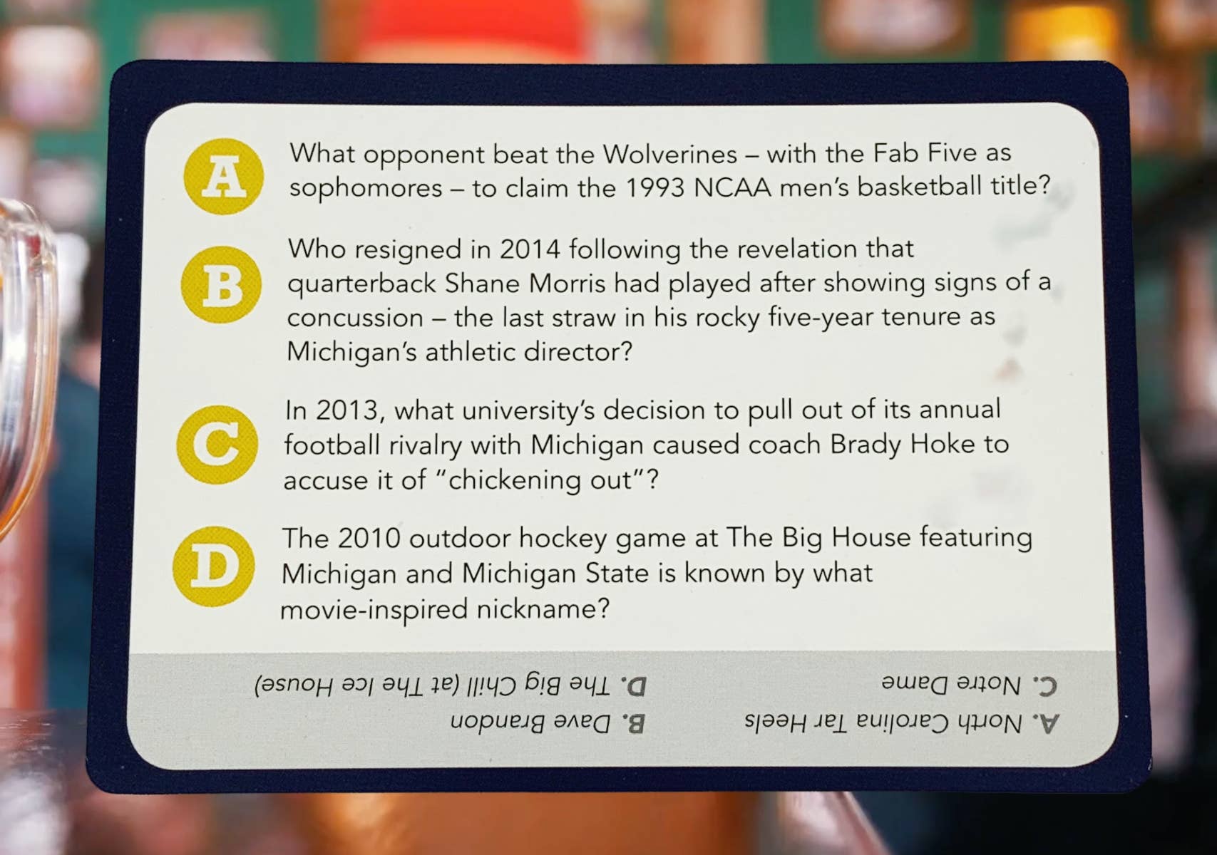 You Gotta Know Games - Wholesale Card Game - You Gotta Know Ann Arbor - Sports Trivia Game (12)4