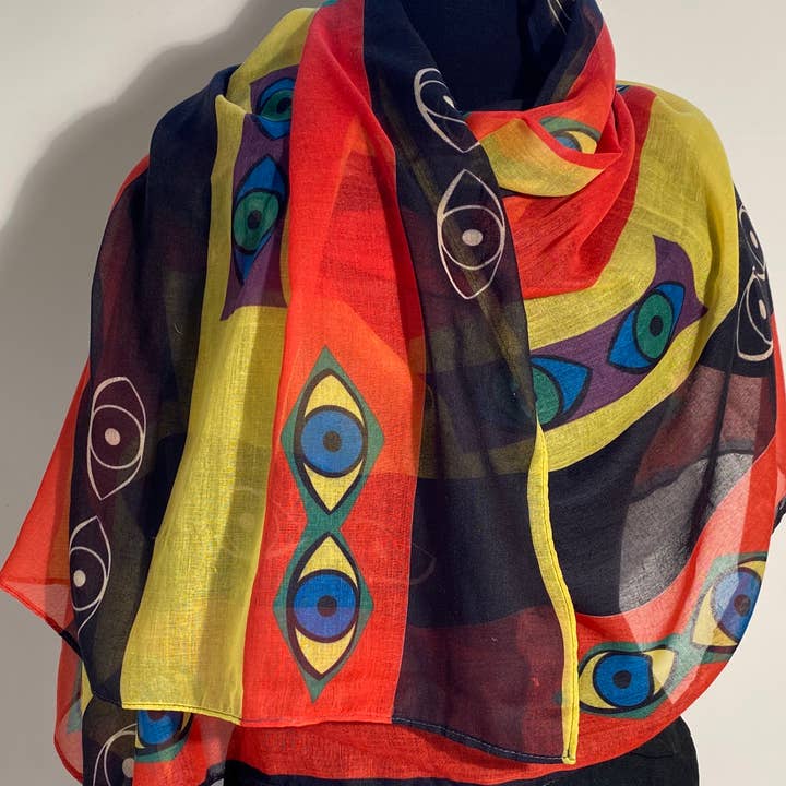 Studio Daedre - Wholesale Scarf - Women's - Mod Eyes Scarf0