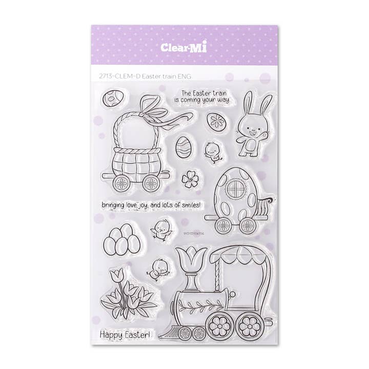 Stempler i transparent polymer Påsketog eng for engroshandel hos Impronte D'Autore