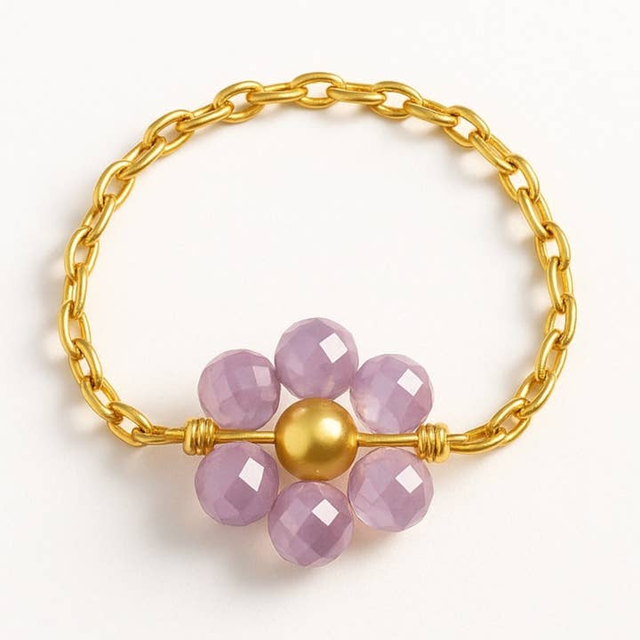 Blomsterkædering – Ametyst, Amazonit eller Akvamarin for engroshandel hos Clary Scott Paris