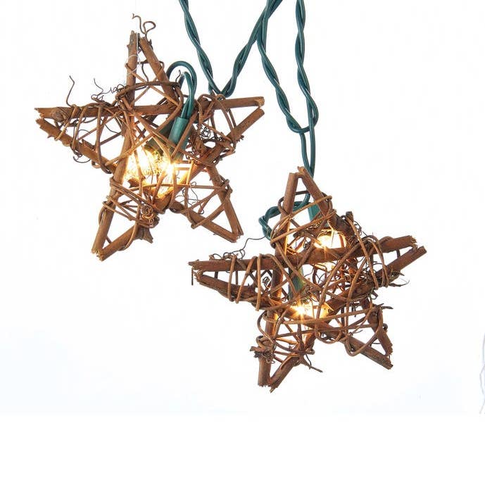 10/L RATTAN NATURAL STAR LIGHT SET for wholesale by Kurt S. Adler, Inc.