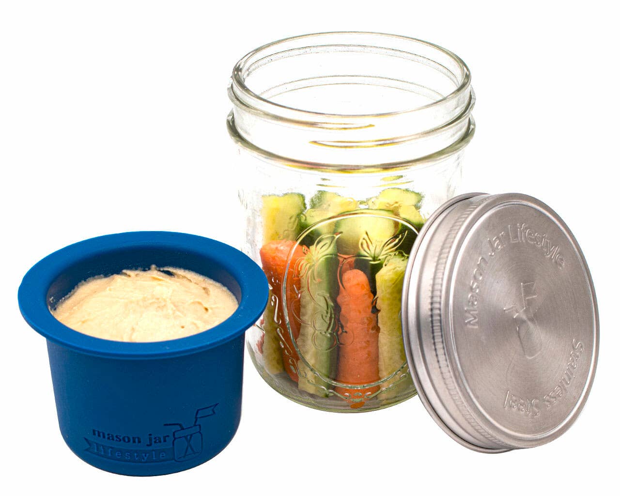 Mason Jar Lifestyle - Wholesale Food Storage Container - Mason Jar Divider Cup for Salads, Dips, and Snacks11