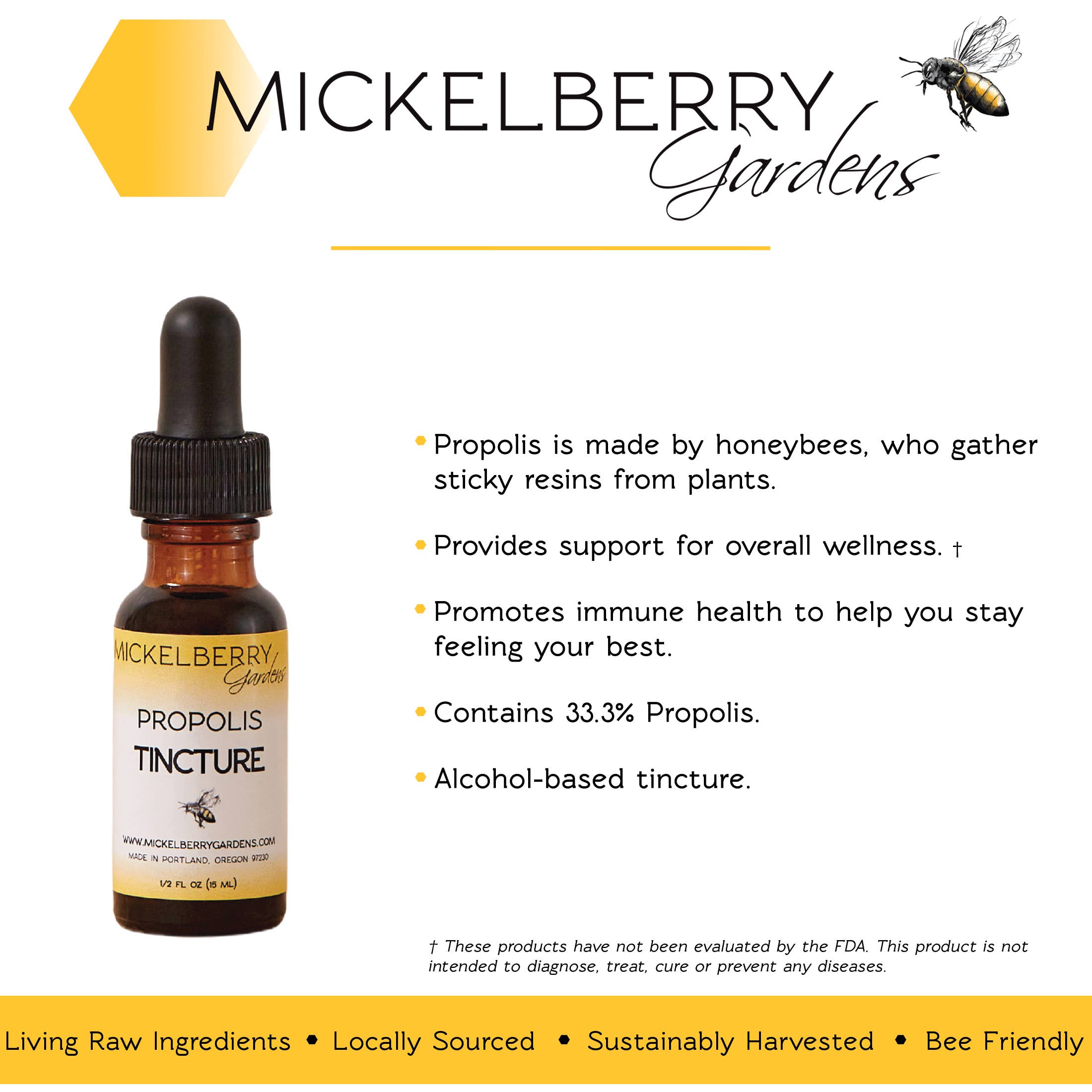 Mickelberry Gardens - Wholesale Tincture - Propolis Tincture 0.5 oz. — external and internal wellness1