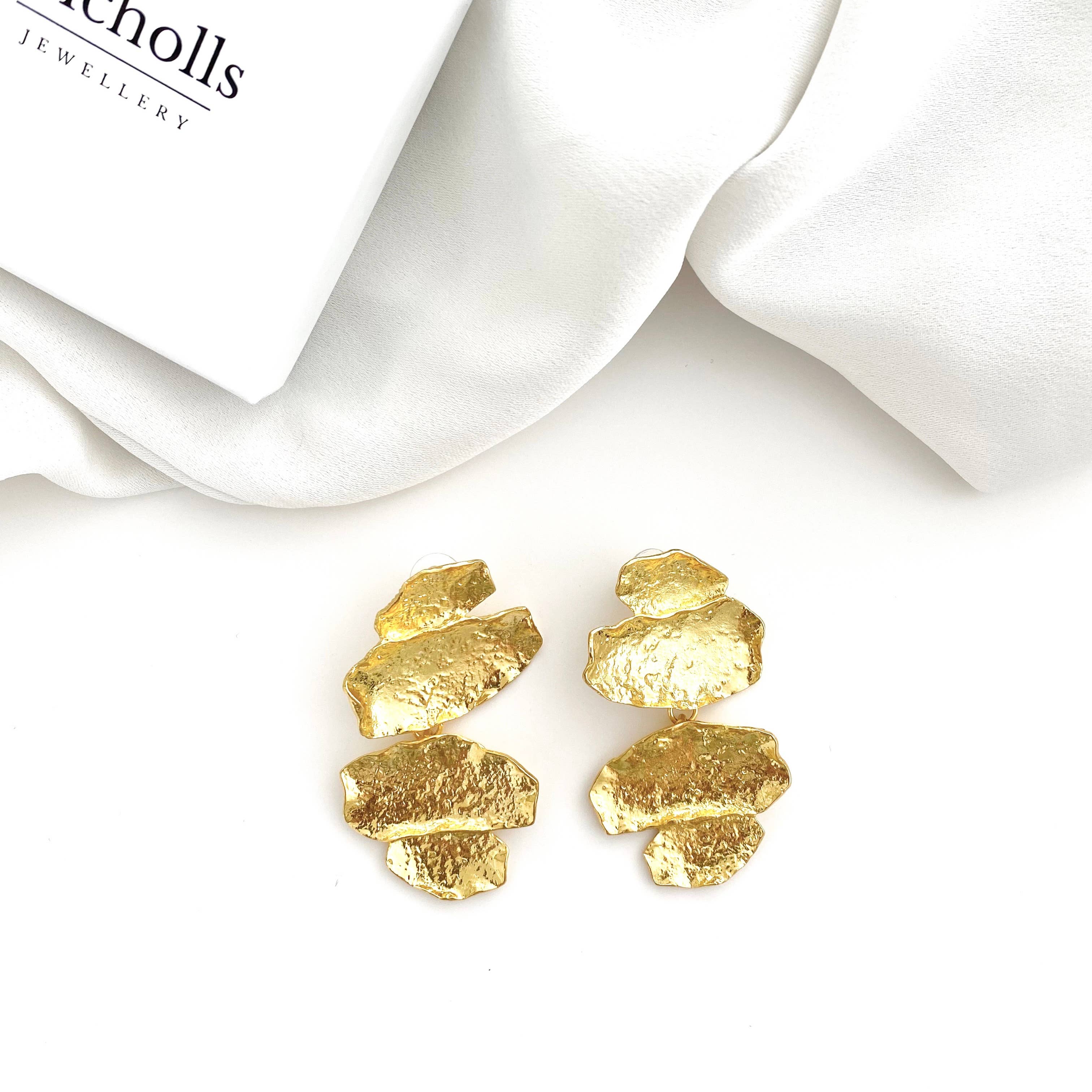 Nicholls Jewellery - Wholesale Dangle Earrings - Geometric Gold Statement Earrings4