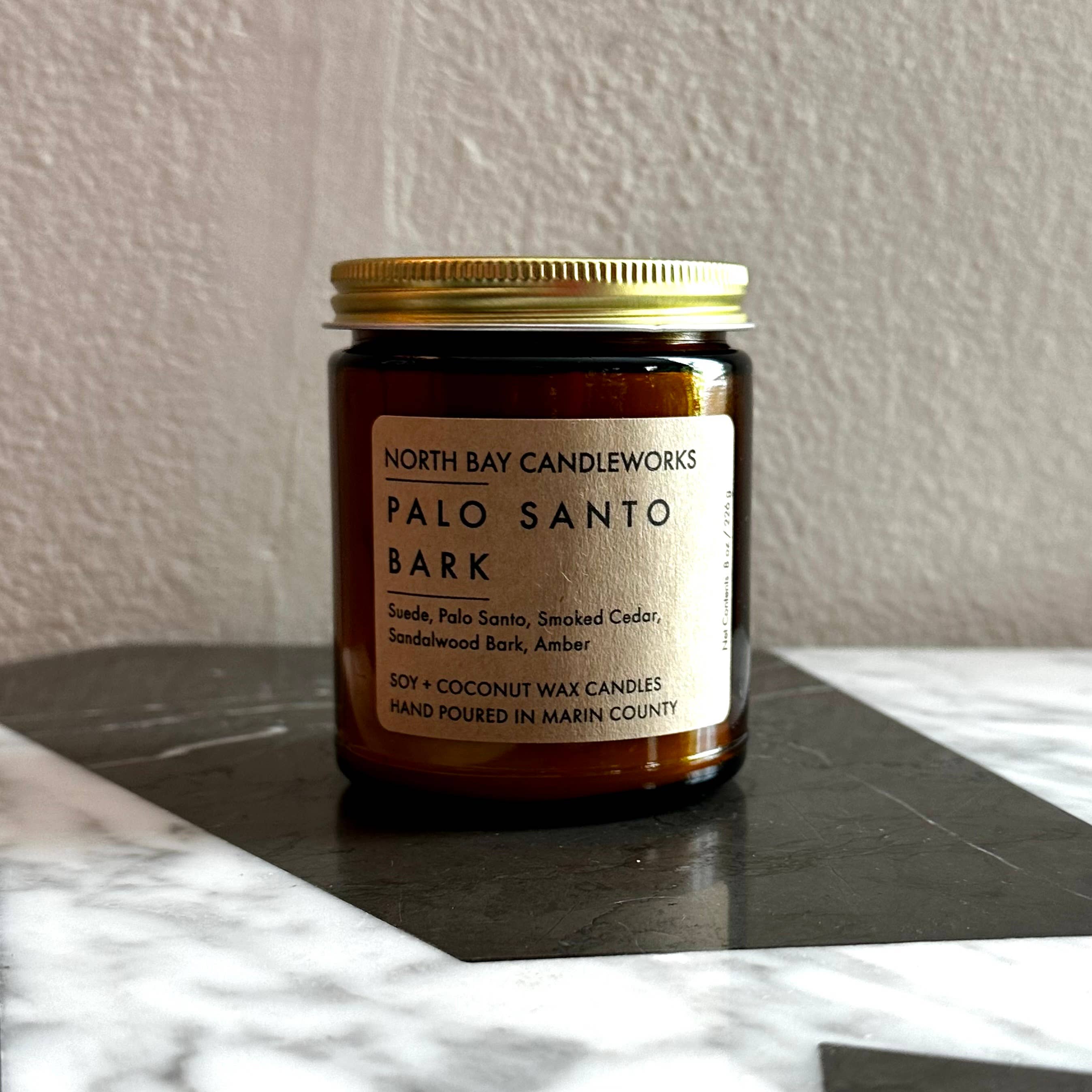 North Bay Candleworks - Wholesale Jar/Filled Candle - Palo Santo Bark (Standard Size, 8 oz)3