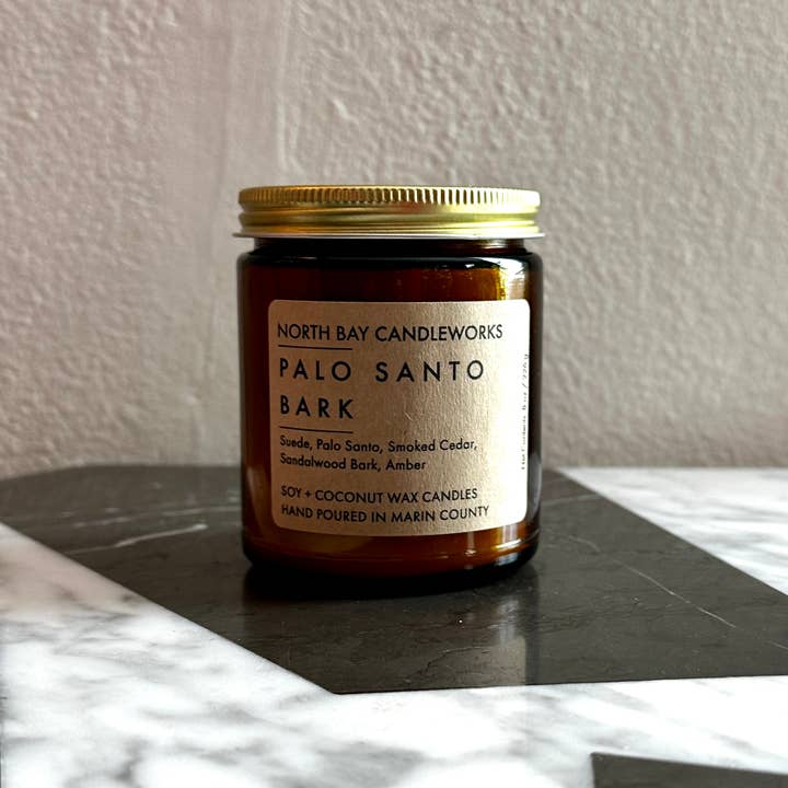North Bay Candleworks - Wholesale Jar/Filled Candle - Palo Santo Bark (Standard Size, 8 oz)3