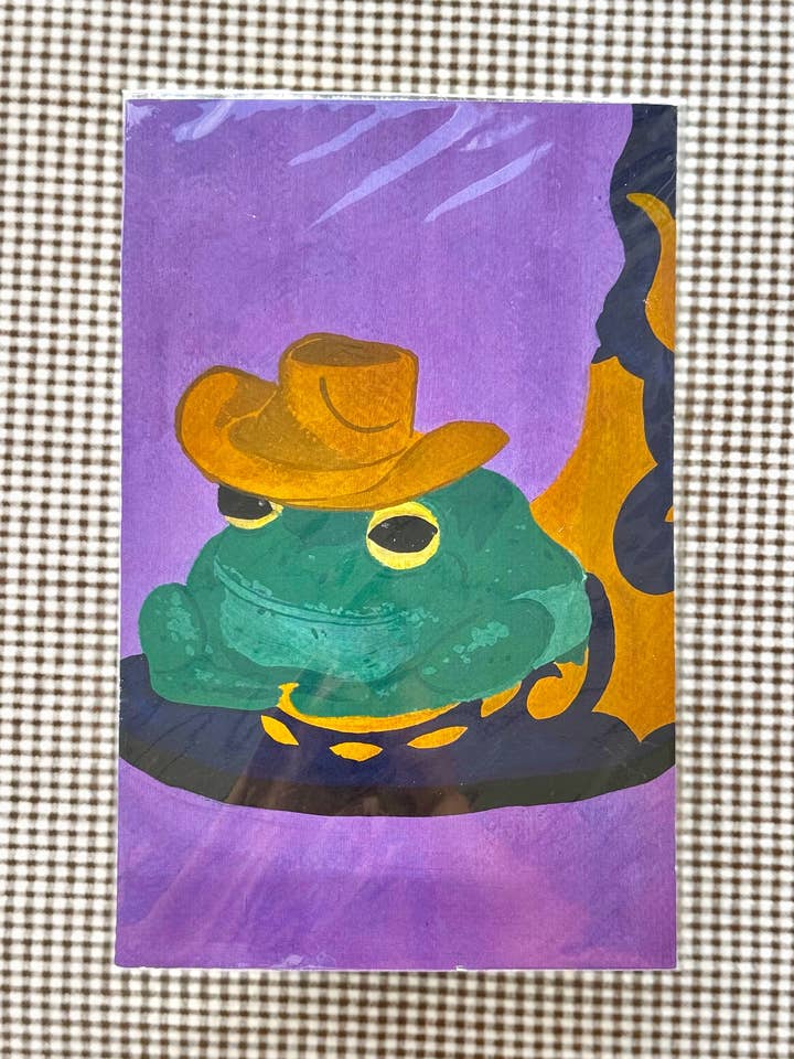 Saddle Hoppy Art Print — 8×5.25″ Semi‑Gloss Finish for wholesale by Itzy Bitzy Art Shop