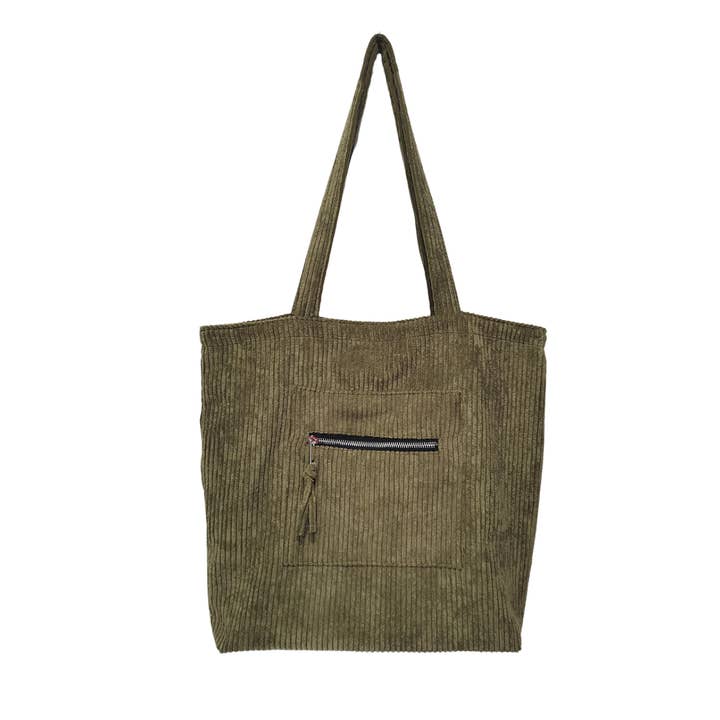 CF-3436 - Evergreen Corduroy Tote for wholesale by Collins Painting & Design