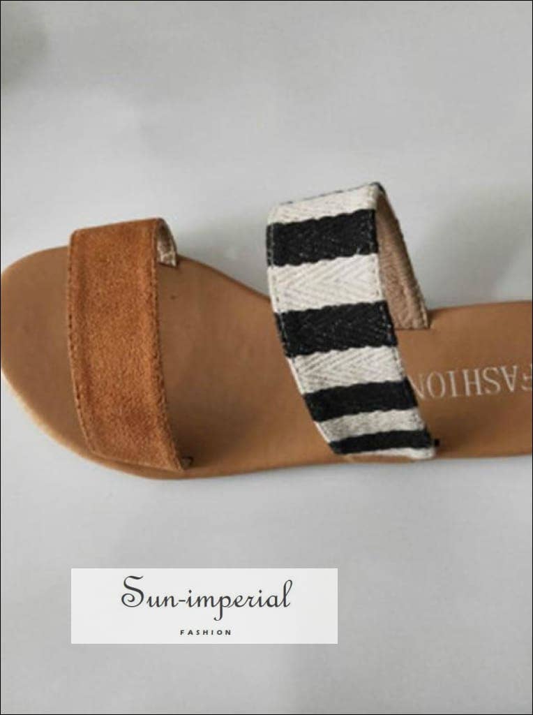 Sun Imperial - Wholesale Sandals - Women's - Leopard Flat Slide Sandals - Yellow - Comfortable and Soft4