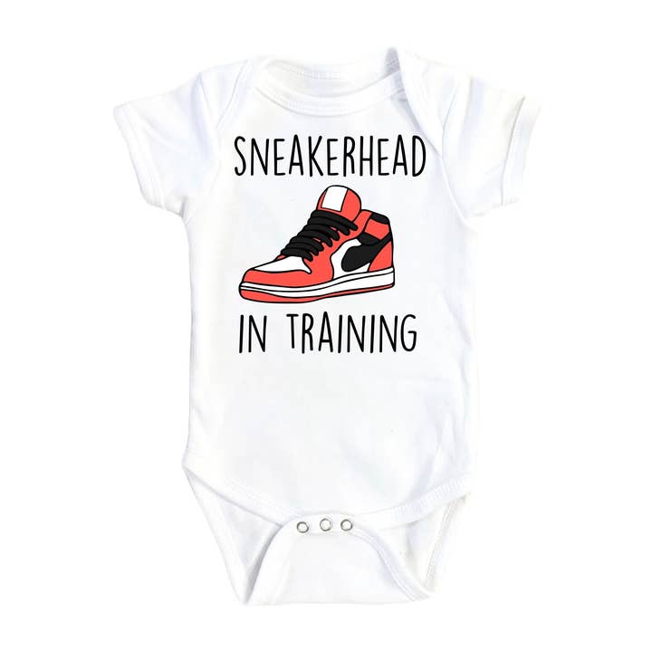 Sneakerhead Training - Baby Boy Girl Clothes Infant Bodysuit Funny Cute Newborn for wholesale by North Fork Forager LLC