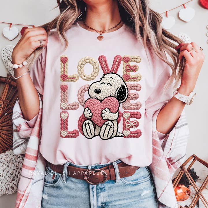 Snoopy LOVE Trasferimento a Colori Completo per la vendita all'ingrosso da parte di RBA Transfers