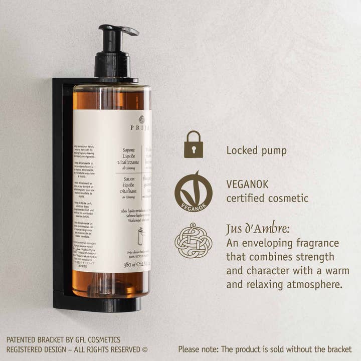 GFL Cosmetics - Wholesale Hand Soap/Wash - Prija Vitalizing Cleansing Hand Wash With Locked Pump (12.84 Fluid Ounce) - 18Pack