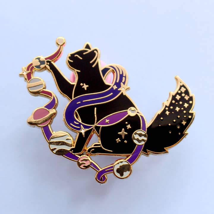 Glitter Punk - Wholesale Lapel Pin/Button - Solar Cat Enamel Pin