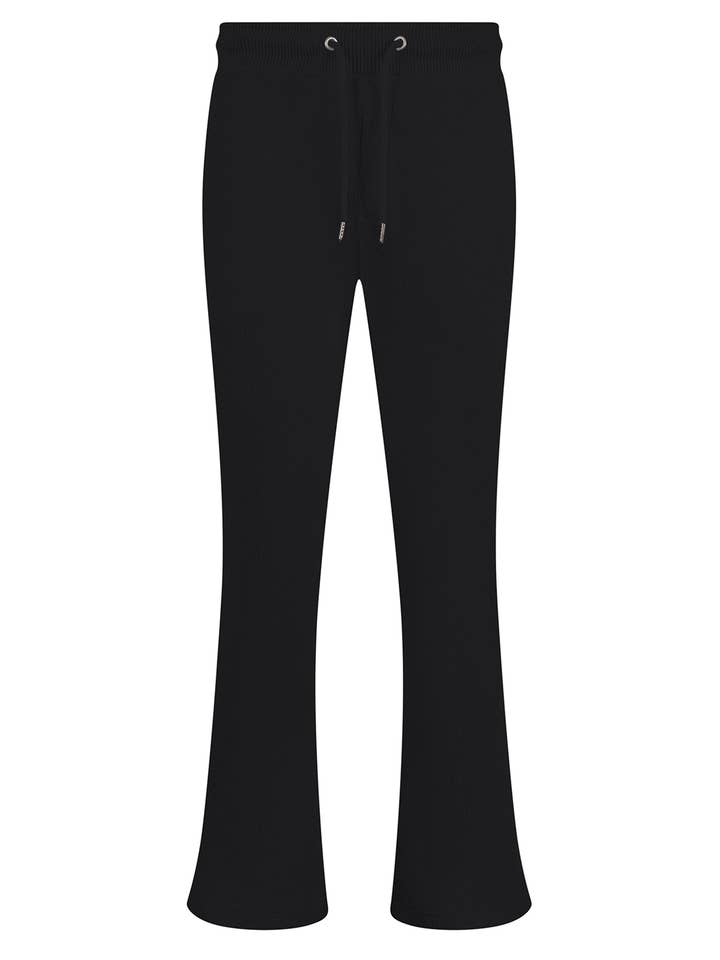 Stylo – Großhandel Trainings-/Jogginghose – Herren – Schwarze gestapelte Flare-Sweatshirts