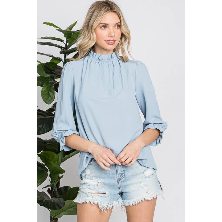 Three-Quarter Elastic Band Top for wholesale by Reborn J