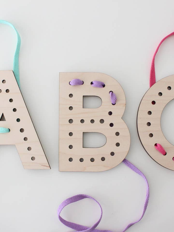 🔠 Alphabet Lacing Boards for wholesale by MelRae Design