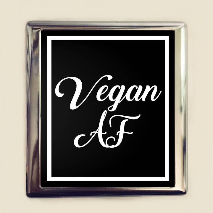 Vegan AF Business Card ID Holder Wallet Veganism Animal Rights for wholesale by FringePop