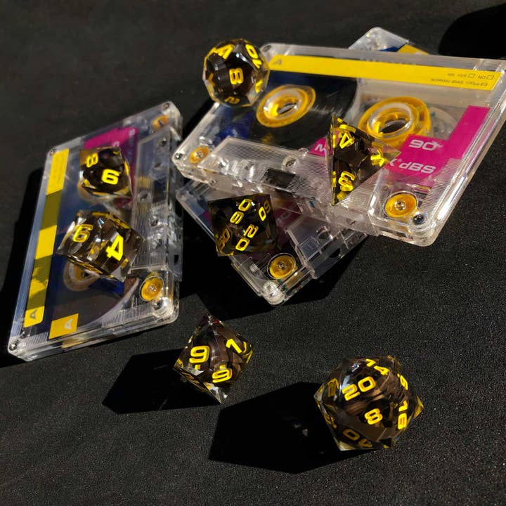 Aether Objects - Wholesale Dice - Mixtape Dice, 7-Piece Resin Dice Set2