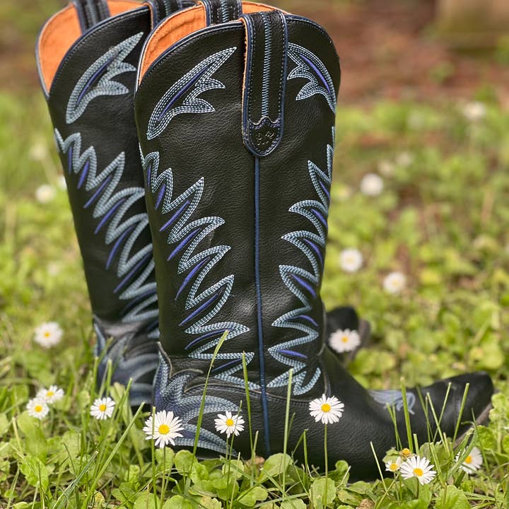 Desert Bloom Boots, LLC - Wholesale Cowboy Boots - Women's - Wild Agave Onyx 8