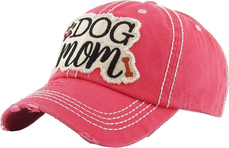 MiMi Wholesale - Wholesale Baseball Cap - Women's - KBV1140 "DOG MOM" Washed Vintage Premium Cotton Cap9