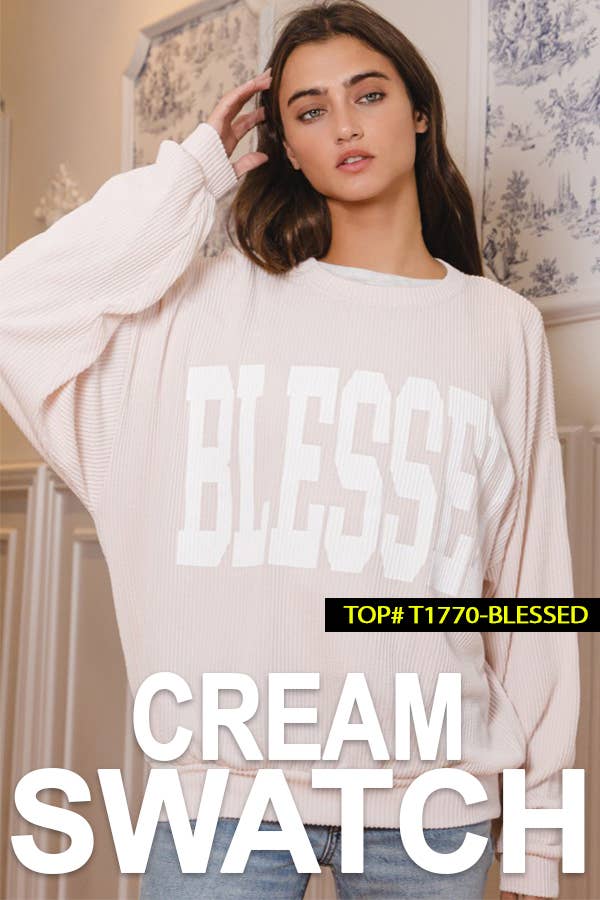 BUCKETLIST INC - Wholesale Graphic Sweatshirt - Women's - T1770B 'Florida' Comfy Oversize Graphic Sweatshirt, Gameday3