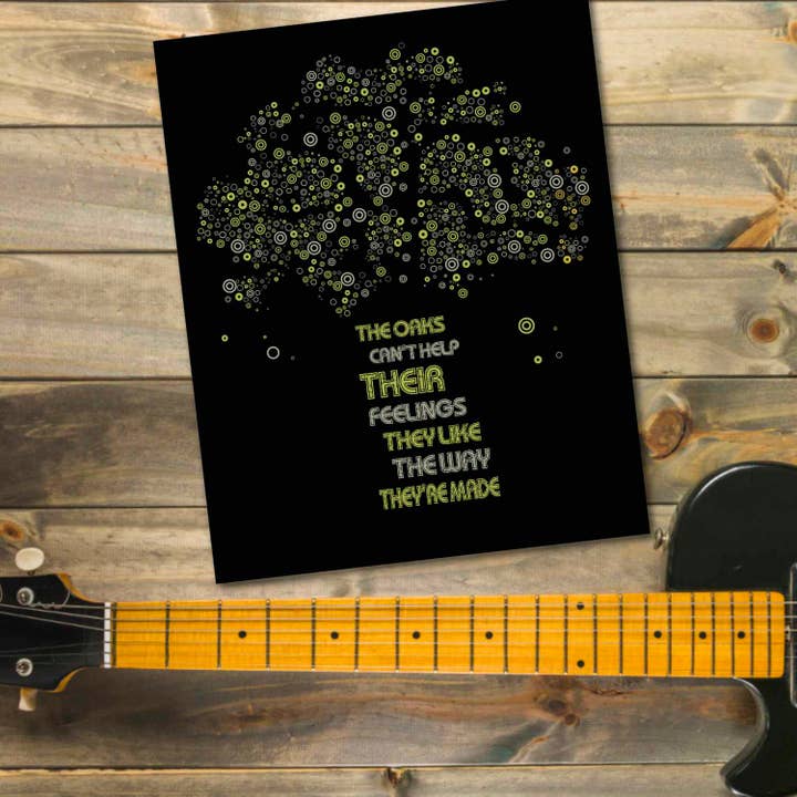 Song Lyrics Art – wholesale Konsttryck – The Trees by Rush - Lyrikinspirerad sångkonst Rockmusiktryck