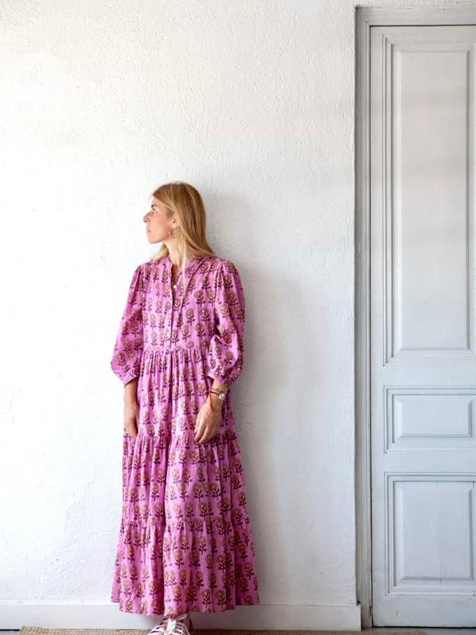 Loretta blomsterkjole for engroshandel hos Sanjanaandme