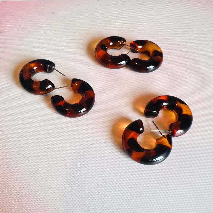 Acrylic hoop earrings for wholesale by Pampa Mia