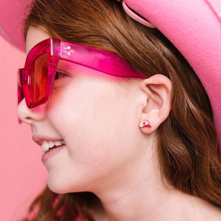 Desert Peach - Wholesale Stud/Post Earrings - Disco Cowgirl Stud Earrings