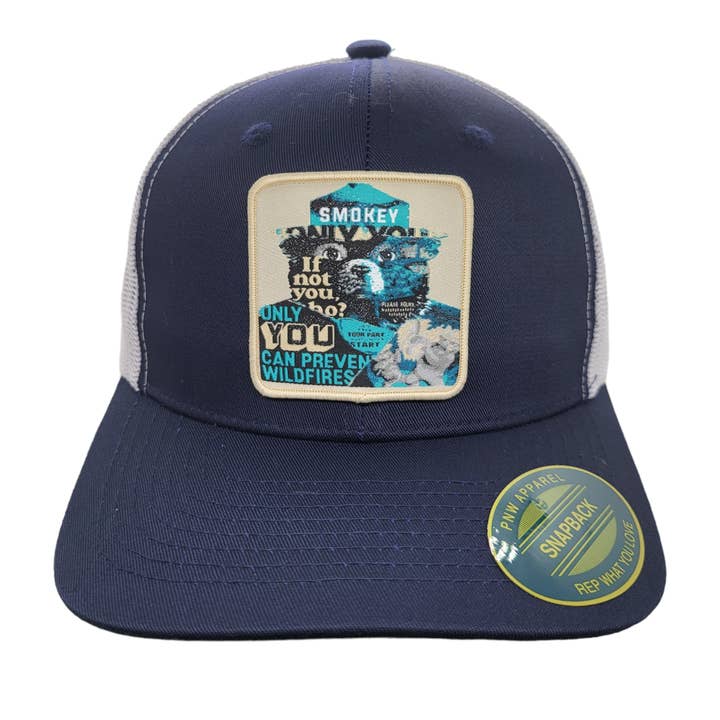 PNW Apparel - Wholesale Trucker Hat - Unisex - Smokey the Bear Snapback Trucker Hat w/ Patch1