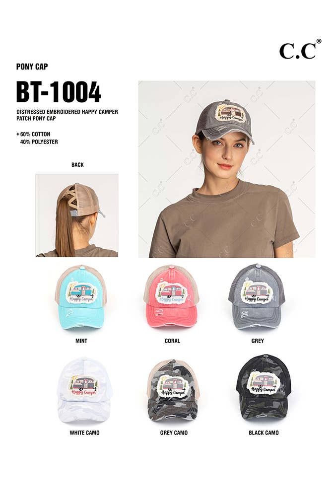 Hana – wholesale Hästsvanskeps - Dam – C.C HAPPY CAMPER Patch Pony Keps14