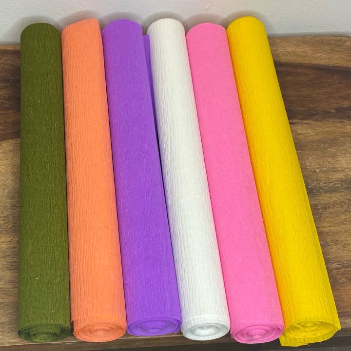 Petals and Pearls Design - Wholesale Craft Supplies - Olive German Extra Fine Crepe