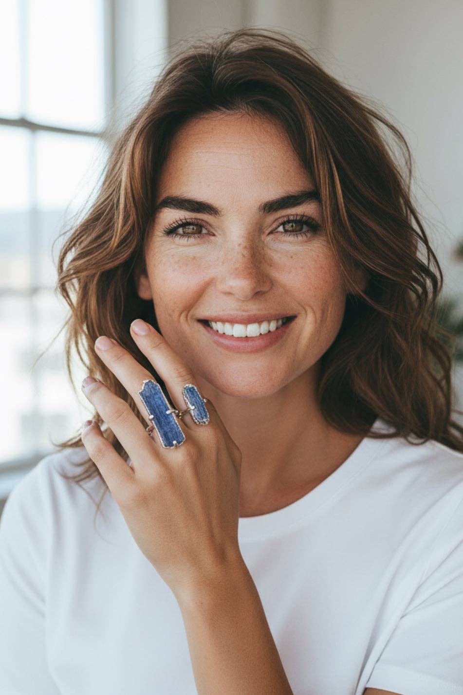 jools & joplin - Wholesale Cocktail/Statement Ring - True Blue Split Ring1