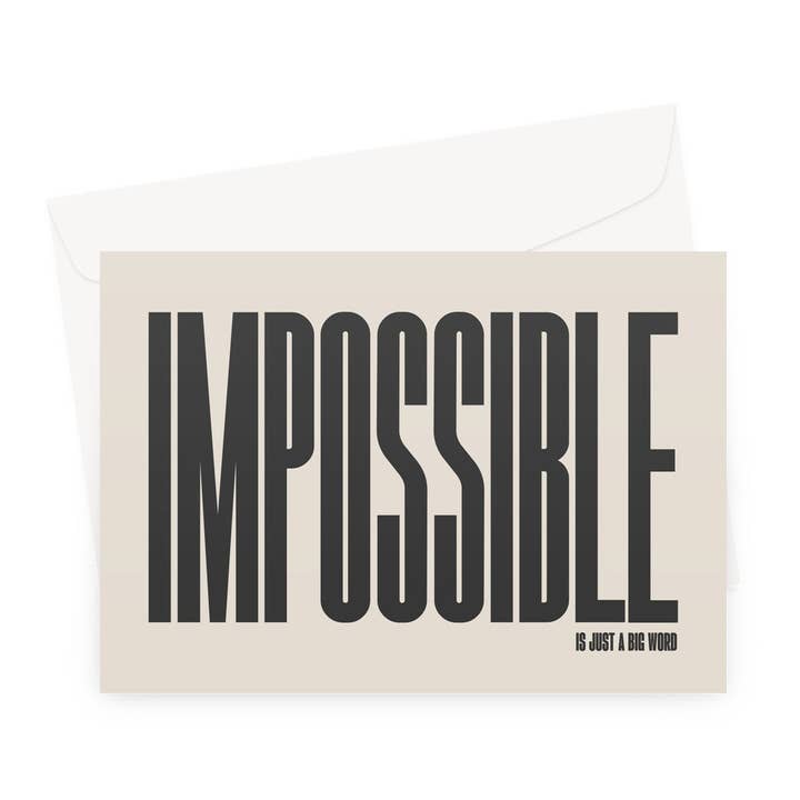 IMPOSSIBLE - Carte de vœux en pierre et anthracite pour la vente par burnt peach