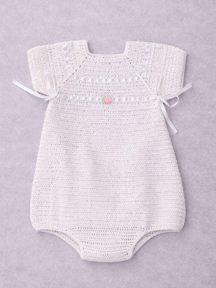 Sweet Blossom Heirloom Bubble Romper White for wholesale by Expectations