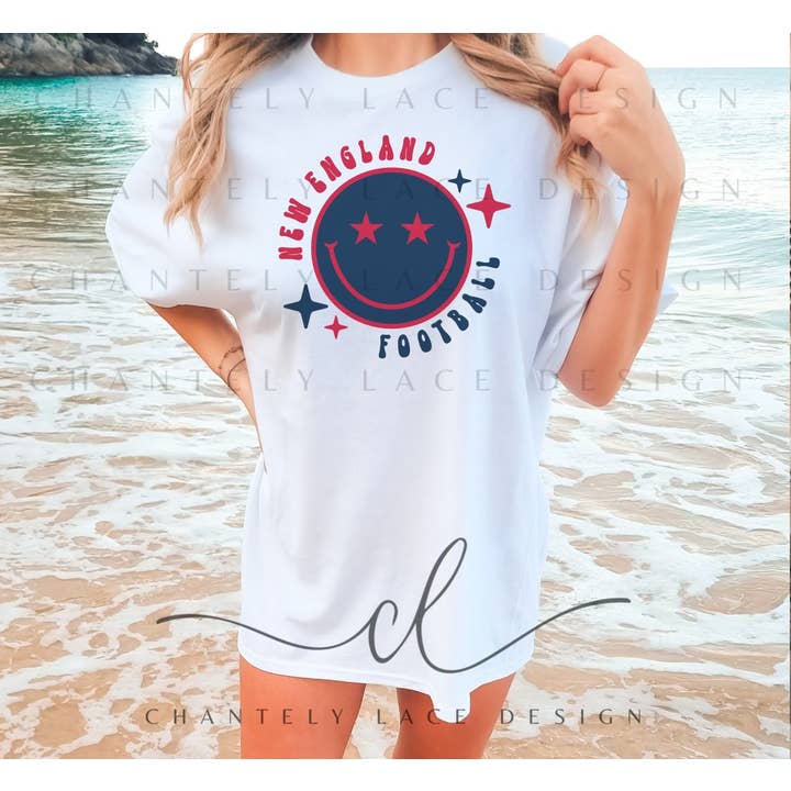 New England Patriots Fodbold Smil Groovy Komfort Farver for engroshandel hos Chantely Lace