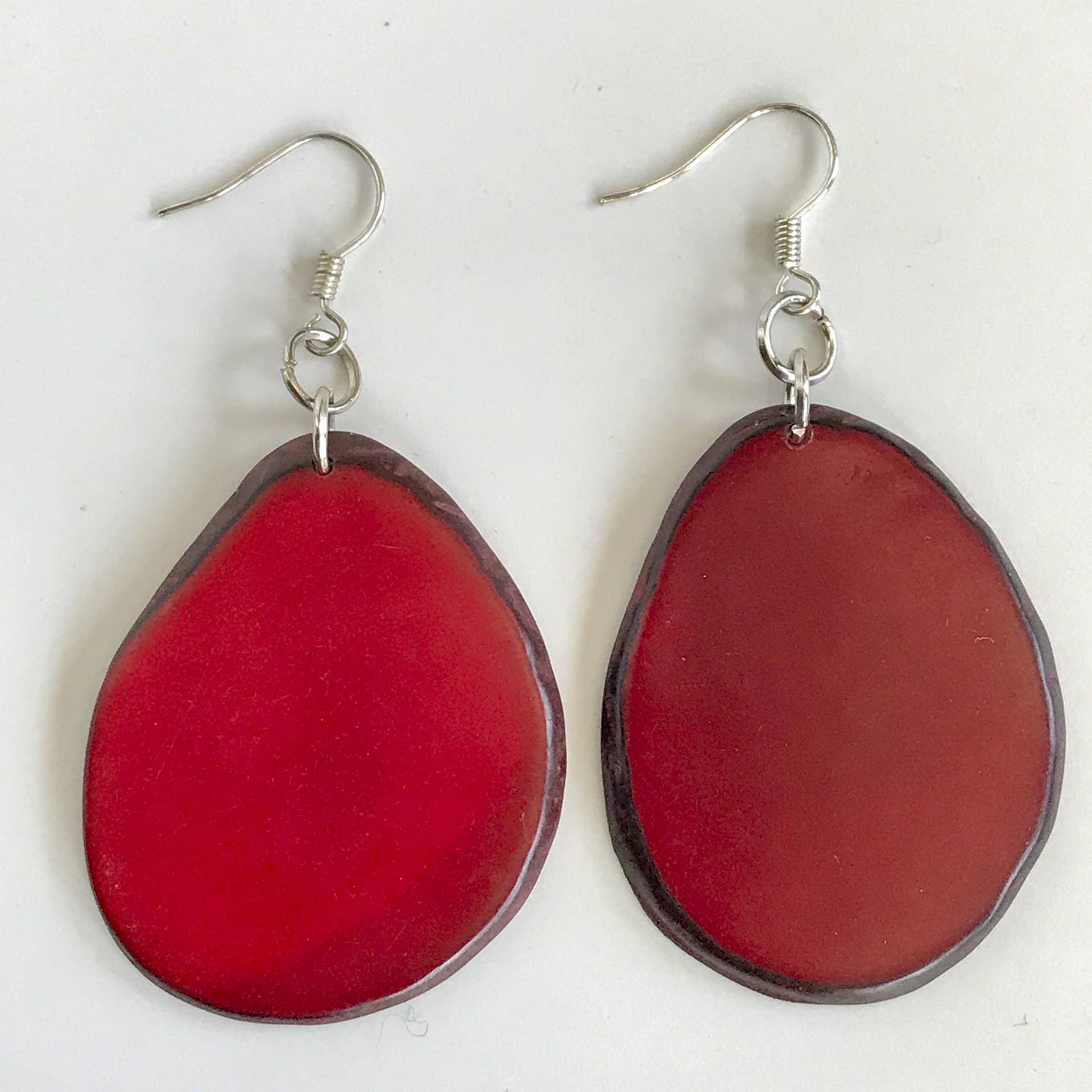 Belart Fair Trade - Wholesale Dangle Earrings - Tagua Single Slice Maya Earrings10